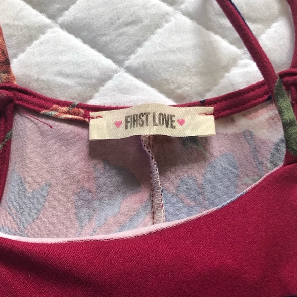 First Love Cold Shoulder Floral Dress - Picture 4 of 6